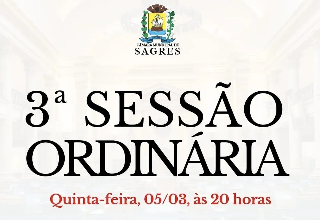 3ª SESSÃO ORDINÁRIA DA CÂMARA